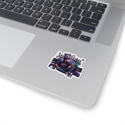 Feeling My Main Character Energy Kiss-Cut Sticker, Gamer Guy, Gamer Laptop Sticker, RPG Vinyl Decal, Gaming Water Bottle Sticker, Gamer Gift