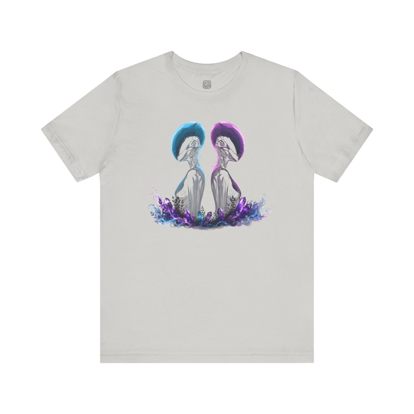 Chromatic Dyad Graphic Tee, Futuristic Sci-Fi Art Shirt