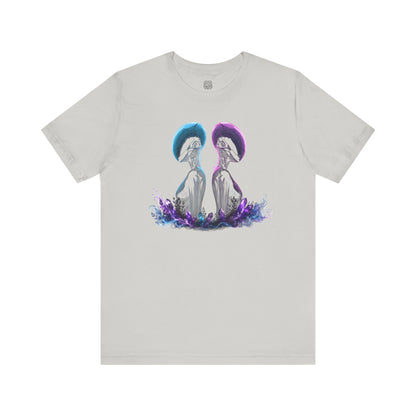 Chromatic Dyad Graphic Tee, Futuristic Sci-Fi Art Shirt