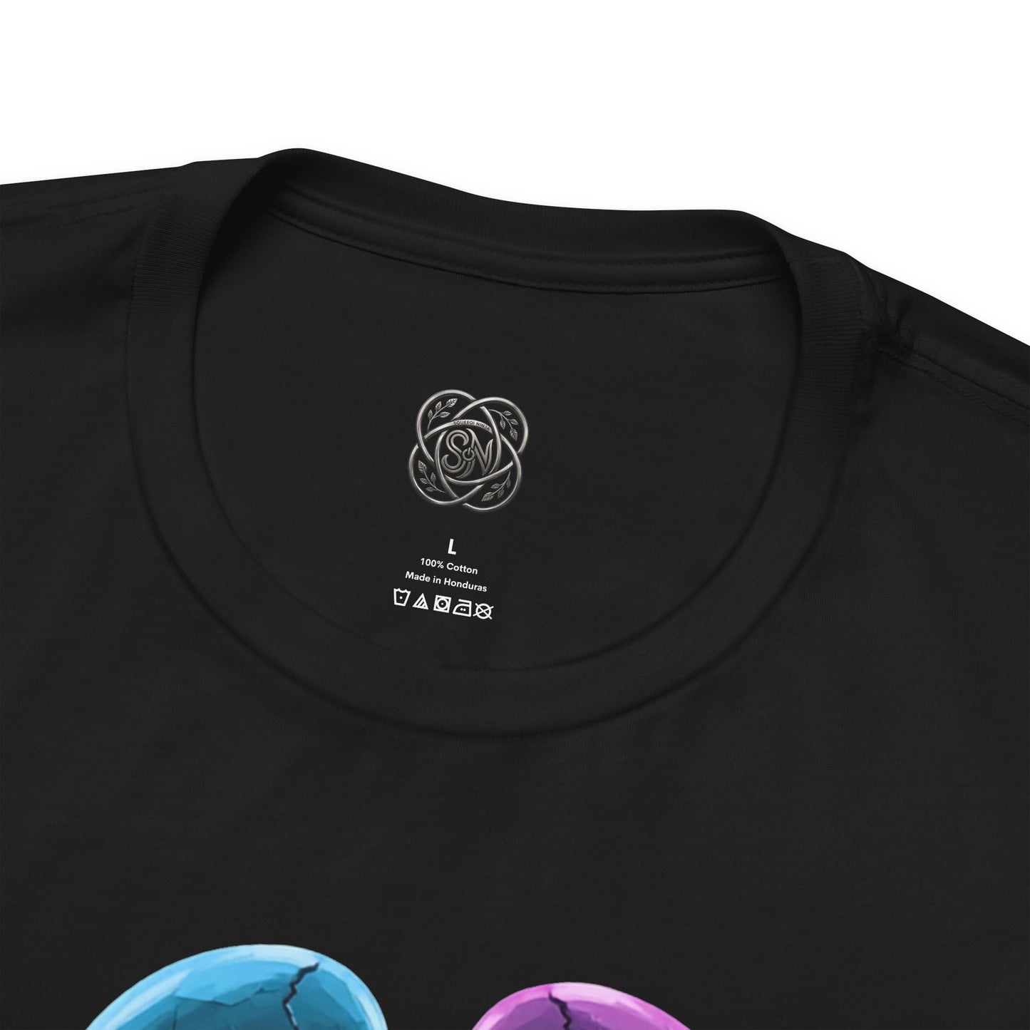 Chromatic Dyad Graphic Tee, Futuristic Sci-Fi Art Shirt