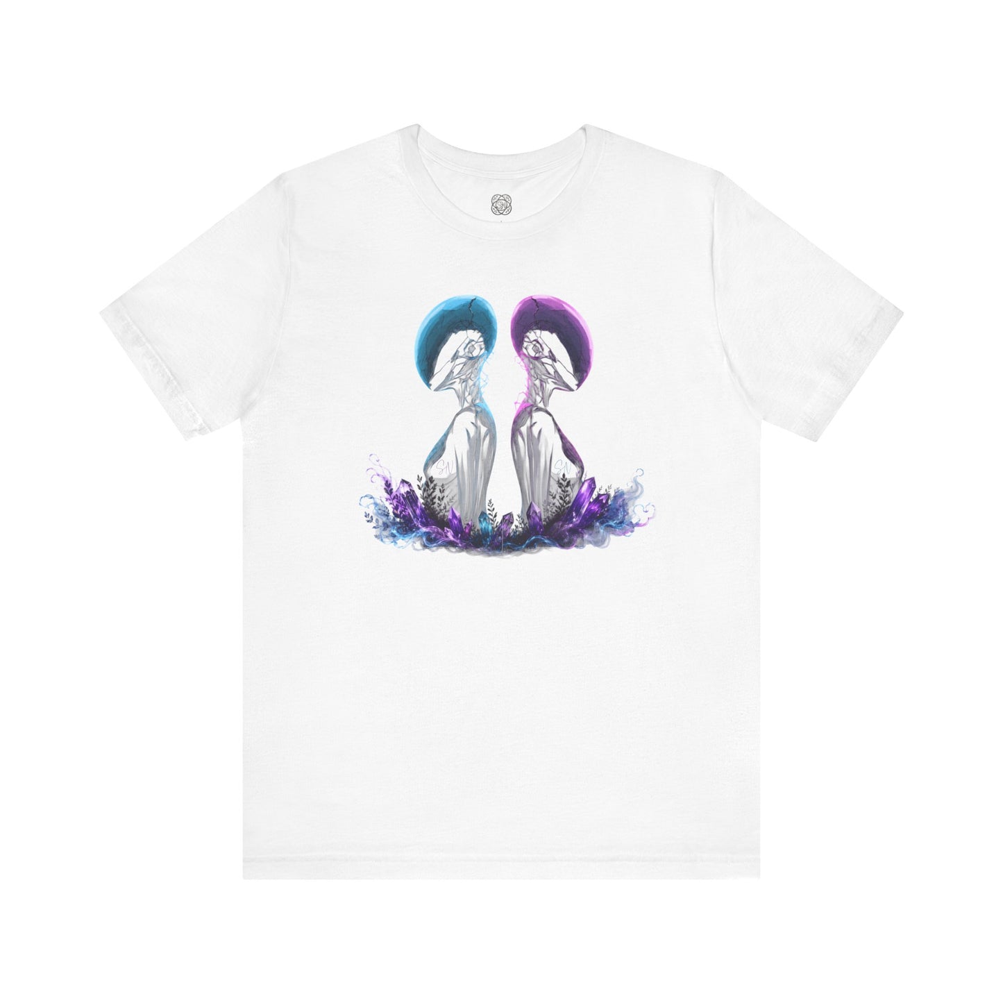 Chromatic Dyad Graphic Tee, Futuristic Sci-Fi Art Shirt
