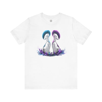 Chromatic Dyad Graphic Tee, Futuristic Sci-Fi Art Shirt