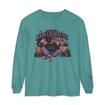 Feeling My Main Character Energy Long Sleeve Shirt, Girl Gamer Graphic Tee, Cozy Gaming Shirt, Unisex Streetwear, Motivational Gaming Gift