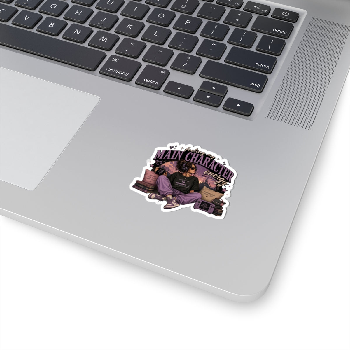 Feeling My Main Character Energy Kiss-Cut Sticker, Gamer Girl, Gamer Laptop, RPG Vinyl Decal, Gaming Water Bottle Sticker, Gamer Gift