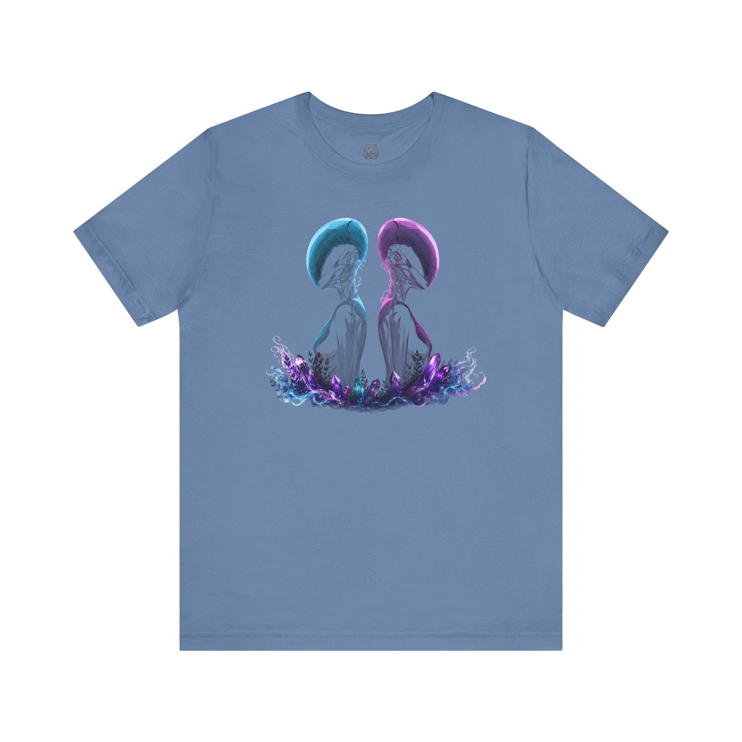 Chromatic Dyad Graphic Tee, Futuristic Sci-Fi Art Shirt