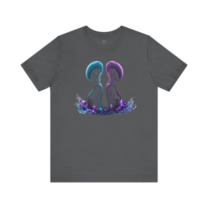 Chromatic Dyad Graphic Tee, Futuristic Sci-Fi Art Shirt
