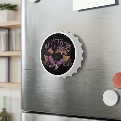 Main Character Energy Bottle Opener | Girl Aesthetic, Cozy Reading Scene