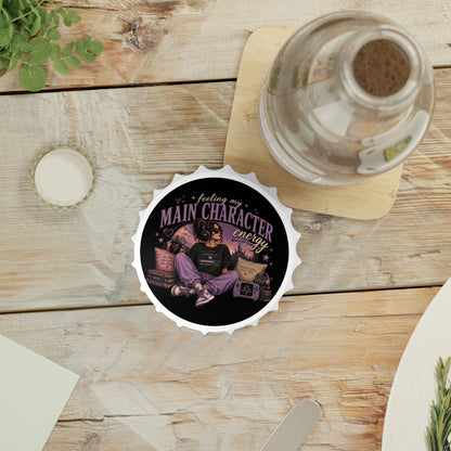 Main Character Energy Bottle Opener | Girl Aesthetic, Cozy Reading Scene