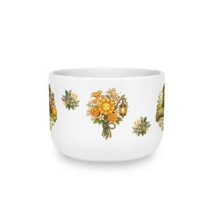 Haunt Heal Harvest Repeat 25oz Ceramic Mug | Cozy Autumn Gamer Mug, Sunflowers & Lanterns
