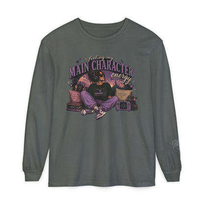 Feeling My Main Character Energy Long Sleeve Shirt, Girl Gamer Graphic Tee, Cozy Gaming Shirt, Unisex Streetwear, Motivational Gaming Gift
