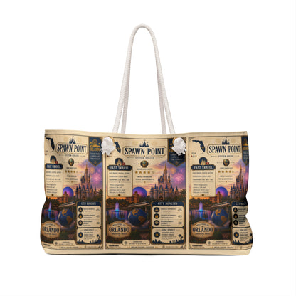 Orlando Travel Weekender Bag — Vintage Theme Park Map Print