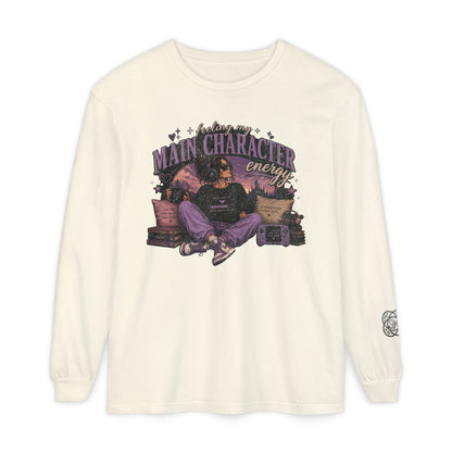 Feeling My Main Character Energy Long Sleeve Shirt, Girl Gamer Graphic Tee, Cozy Gaming Shirt, Unisex Streetwear, Motivational Gaming Gift