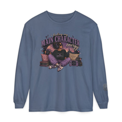 Feeling My Main Character Energy Long Sleeve Shirt, Girl Gamer Graphic Tee, Cozy Gaming Shirt, Unisex Streetwear, Motivational Gaming Gift