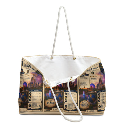 Orlando Travel Weekender Bag — Vintage Theme Park Map Print