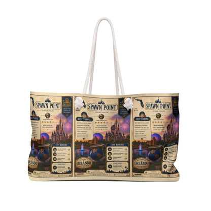Orlando Travel Weekender Bag — Vintage Theme Park Map Print