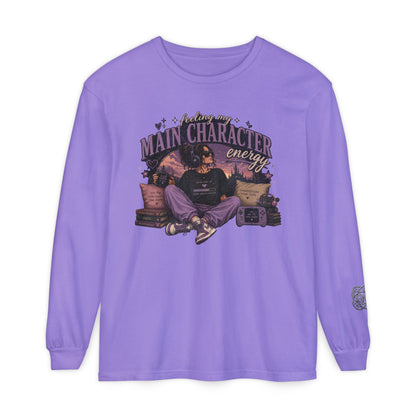 Feeling My Main Character Energy Long Sleeve Shirt, Girl Gamer Graphic Tee, Cozy Gaming Shirt, Unisex Streetwear, Motivational Gaming Gift