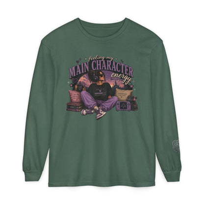 Feeling My Main Character Energy Long Sleeve Shirt, Girl Gamer Graphic Tee, Cozy Gaming Shirt, Unisex Streetwear, Motivational Gaming Gift