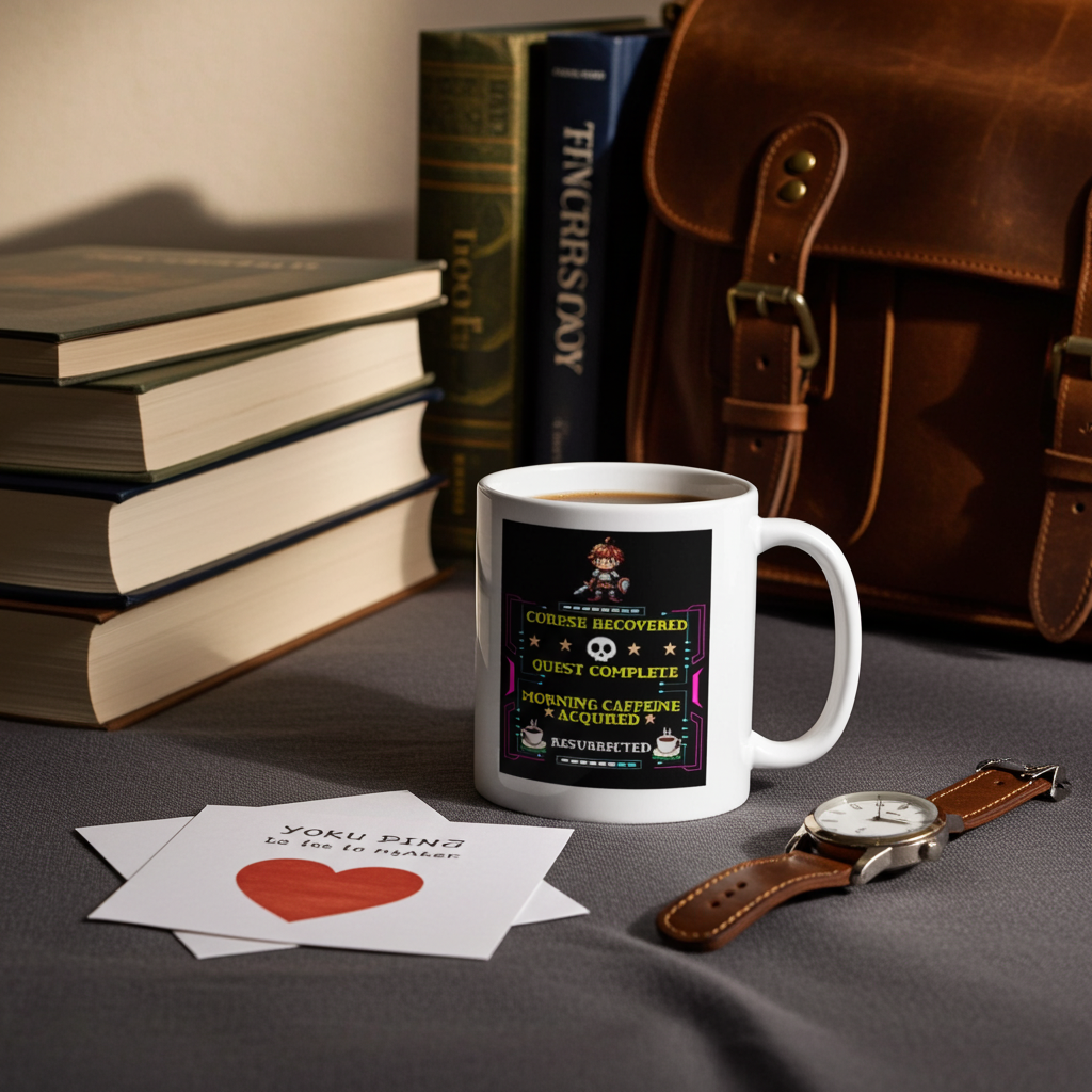 Daily Corpse Run Coffee Mug | Funny Gamer RPG & Morning Quest Cup (11oz / 15oz / 20oz)