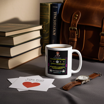 Daily Corpse Run Coffee Mug | Funny Gamer RPG & Morning Quest Cup (11oz / 15oz / 20oz)