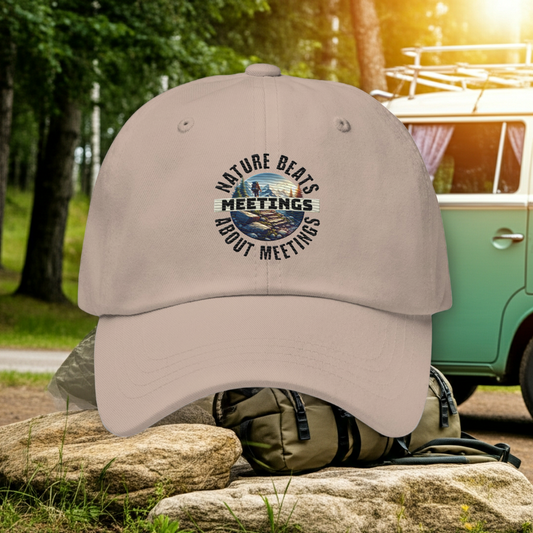 Nature Beats Meetings Embroidered Dad Hat – Legendary Exit Plan Retirement Hat | Est. 2026
