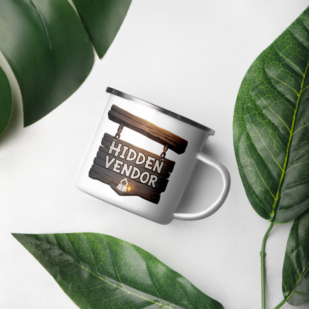 Hidden Vendor: Hearthbound Enamel Mug NPC Shop Sign Edition