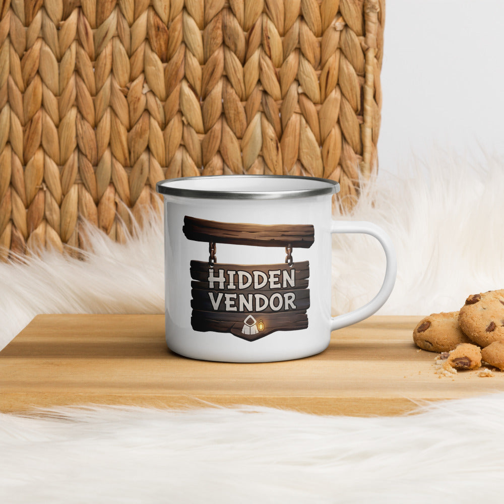 Hidden Vendor: Hearthbound Enamel Mug NPC Shop Sign Edition