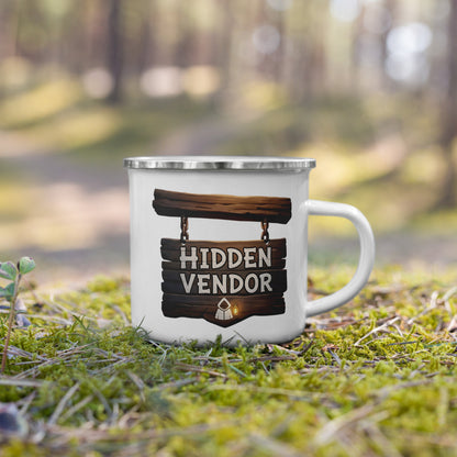 Hidden Vendor: Hearthbound Enamel Mug NPC Shop Sign Edition