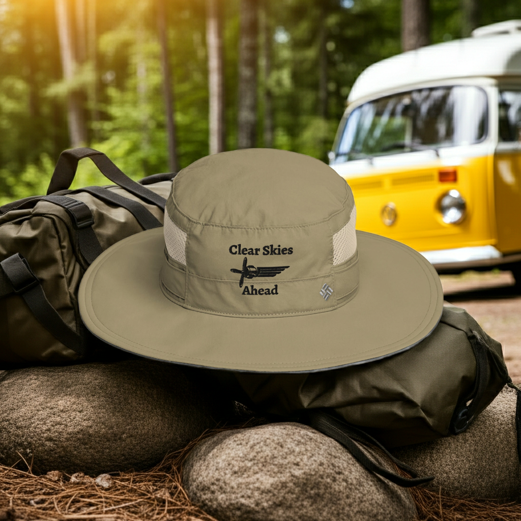 Aviation Columbia Booney Hat – Clear Skies Ahead,UPF 50 Sun Hat for Fishing, Hiking & Outdoor Adventures