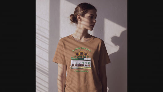 Go Touch Some Grass – Farming Gamer Humor Unisex T-Shirt | Cozy Spring Cottagecore Shirt | Funny Introvert Gaming Tee