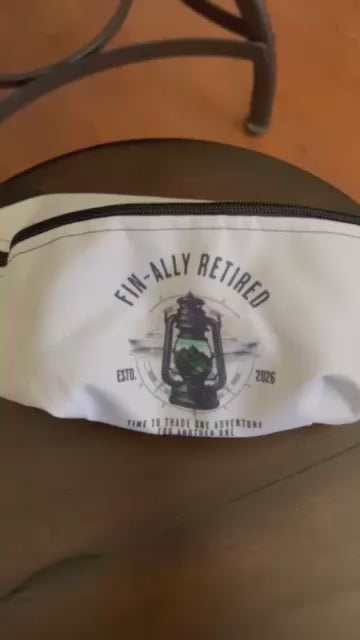 Fanny Pack: Fin-ally Retired Camping, Hiking, Fishing, Boating Retirement Gift