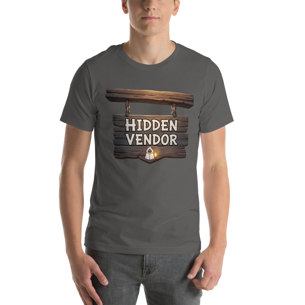Hidden Vendor: Hearthbound Unisex T-Shirt NPC Shop Sign Edition
