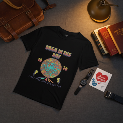 Back in the Day – Retro Octopus Graphic Tee 70s Edition Short-Sleeve Unisex T-Shirt