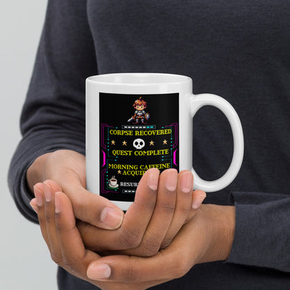 Daily Corpse Run Coffee Mug | Funny Gamer RPG & Morning Quest Cup (11oz / 15oz / 20oz)