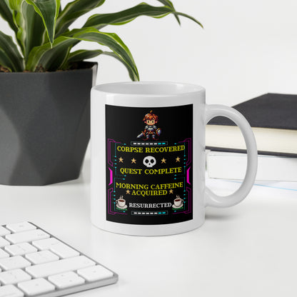 Daily Corpse Run Coffee Mug | Funny Gamer RPG & Morning Quest Cup (11oz / 15oz / 20oz)